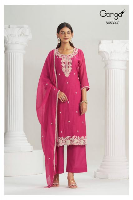 Ganga aparna 4539 wholesale dress materials from surat mills